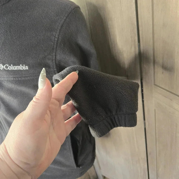 Columbia Plush mens black zip Sweater - Picture 6 of 12